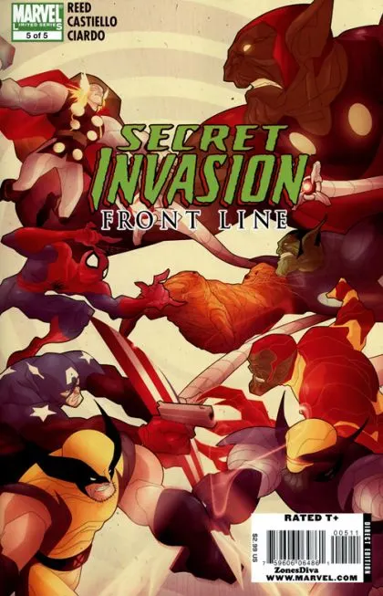 Secret Invasion: Front Line #5 comic book cover, 2009