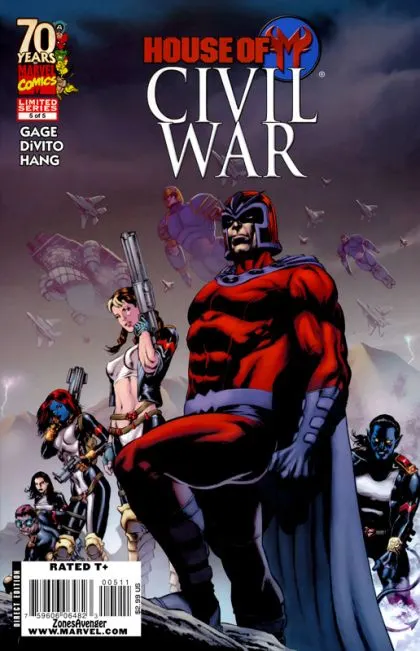 Civil War: House of M #5 comic book cover, 2009
