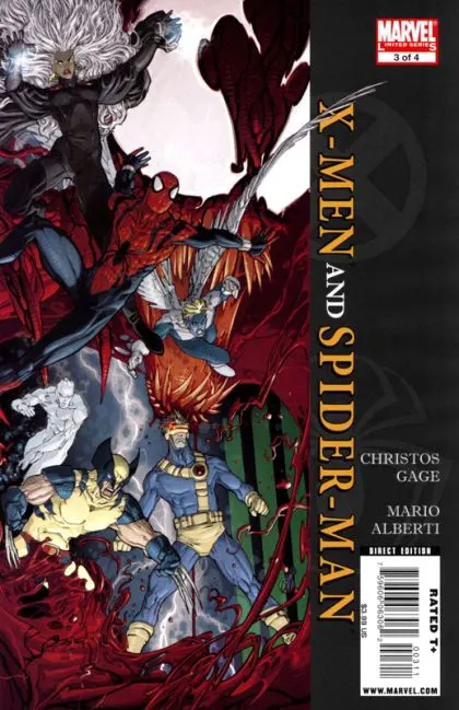 X-Men / Spider-Man #3 comic book cover, 2009