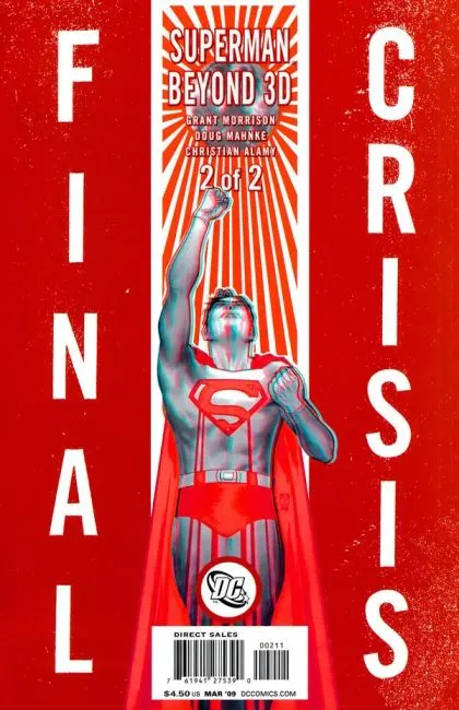 Final Crisis: Superman Beyond #2 Sliver Cover comic book cover, 2009