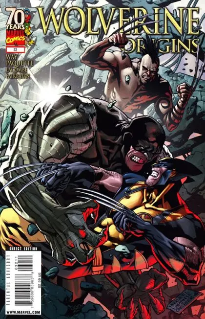 Wolverine: Origins #32 Direct Edition comic book cover, 2009