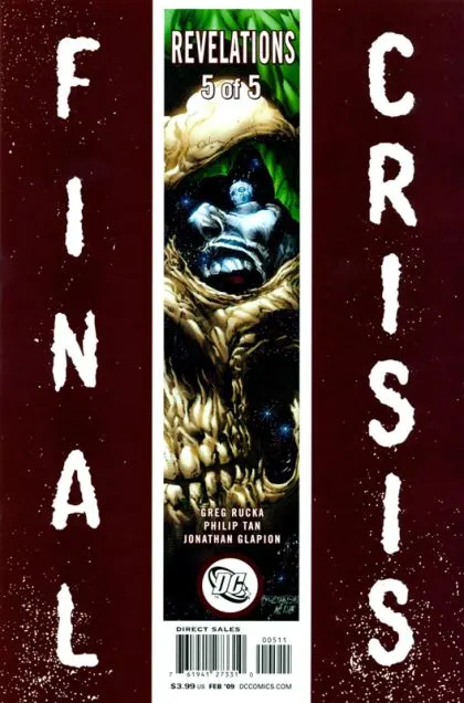 Final Crisis: Revelations #5 Sliver Cover comic book cover, 2009