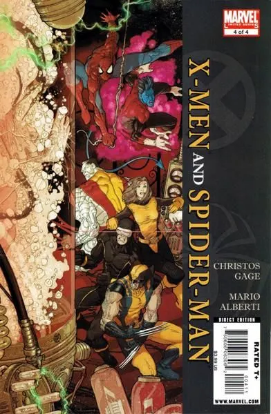 X-Men / Spider-Man #4 comic book cover, 2009