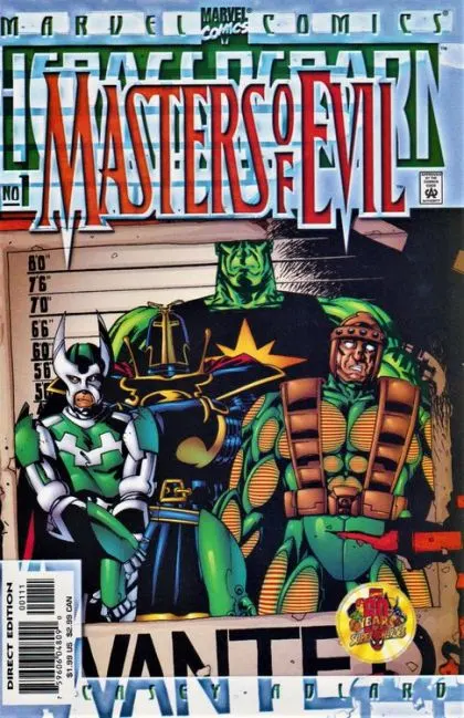 Heroes Reborn: Masters of Evil #1 Direct Edition comic book cover, 2000