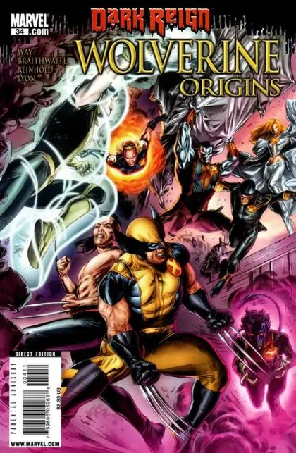 Wolverine: Origins #34 Direct Edition comic book cover, 2009