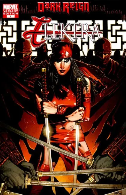 Dark Reign: Elektra #1 Clay Mann Variant Cover comic book cover, 2009