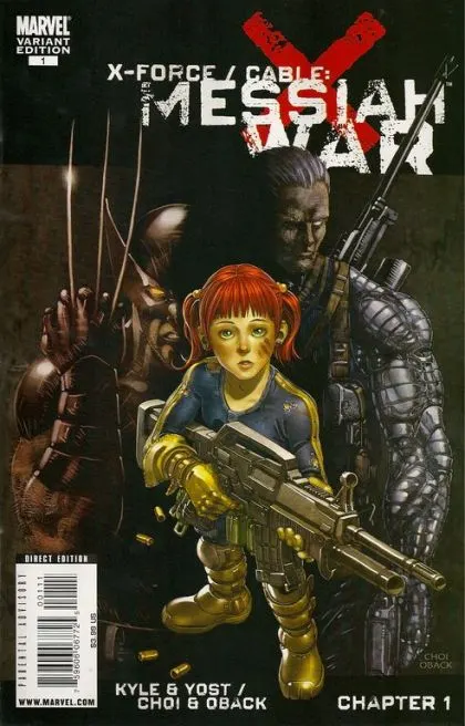 X-Force / Cable: Messiah War #1 Mike Choi & Sonia Oback 50/50 Cover comic book cover, 2009