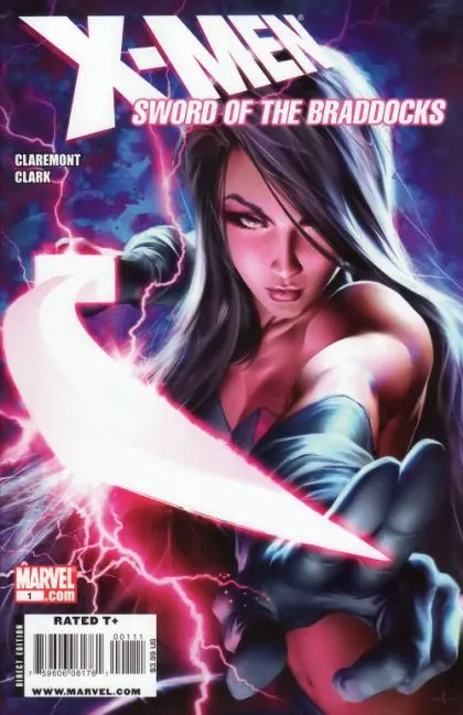 X-Men: Sword of the Braddocks #1 comic book cover, 2009