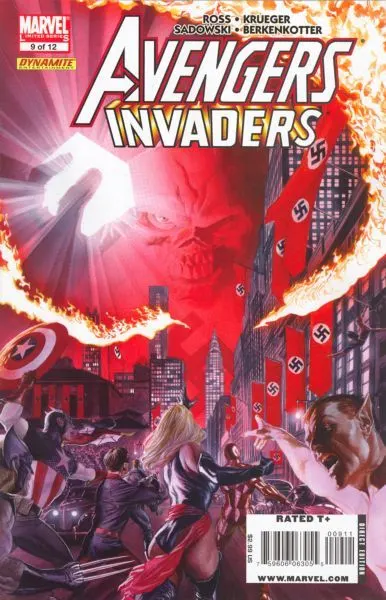 Avengers / Invaders #9 Direct Edition comic book cover, 2009