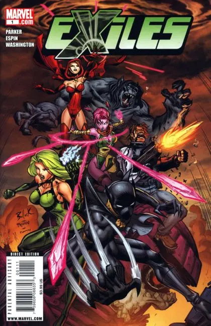 Exiles, Vol. 2 #1 Dave Bullock Regular Cover comic book cover, 2009