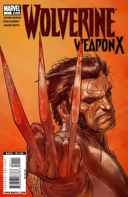 Wolverine: Weapon X #1 Ron Garney Regular comic book cover, 2009