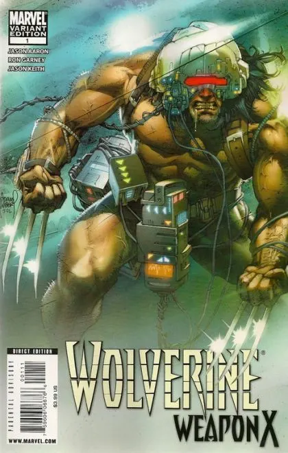 Wolverine: Weapon X #1 Adam Kubert Variant comic book cover, 2009