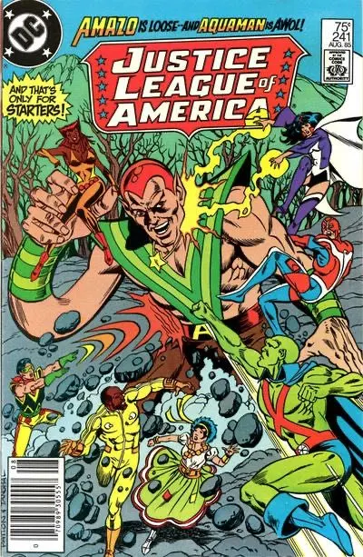 Justice League of America, Vol. 1 #241 Newsstand Edition comic book cover, 1985