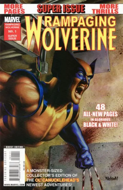 Rampaging Wolverine #1 Direct Edition comic book cover, 2009