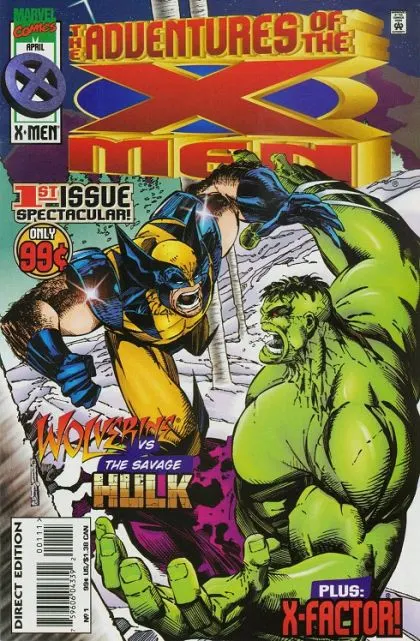 The Adventures of the X-Men #1 comic book cover, 1996