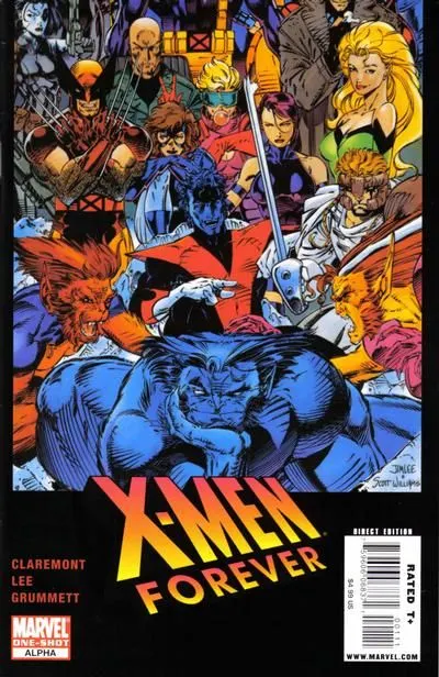 X-Men: Forever Alpha #1 Jim Lee Direct Market Bottom Half Cover comic book cover, 2009