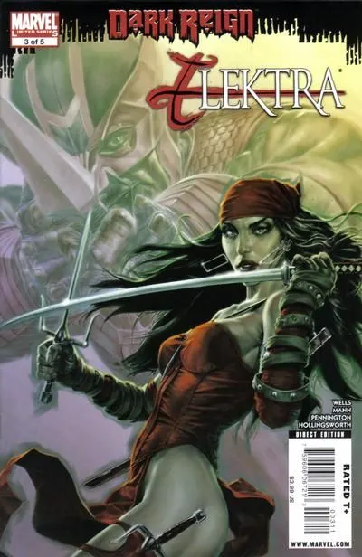 Dark Reign: Elektra #3 comic book cover, 2009