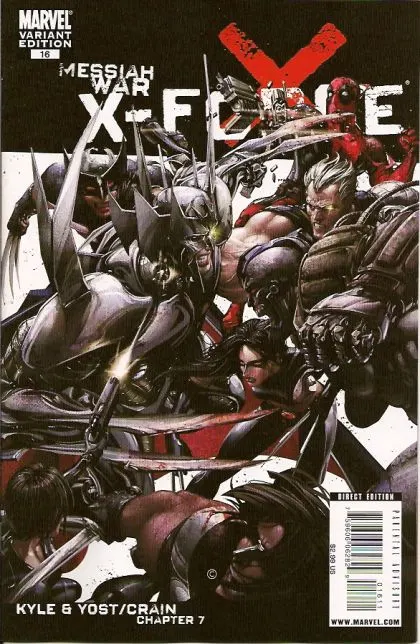 X-Force, Vol. 3 #16 Clayton Crain Incentive Variant (1:10) comic book cover, 2009