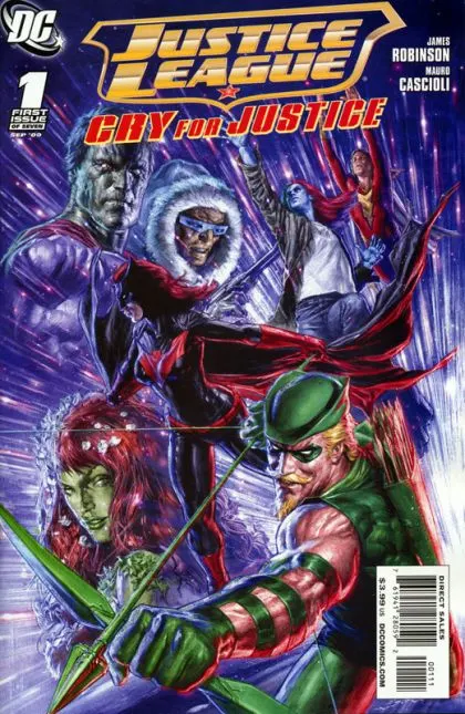 Justice League: Cry For Justice #1 Mauro Cascioli Regular comic book cover, 2009