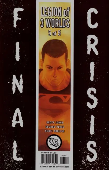 Final Crisis: Legion of Three Worlds #5 Sliver Cover comic book cover, 2009
