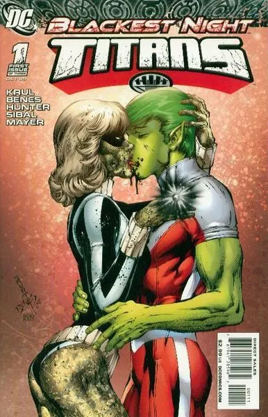 Blackest Night: Titans #1 Ed Benes Regular comic book cover, 2009