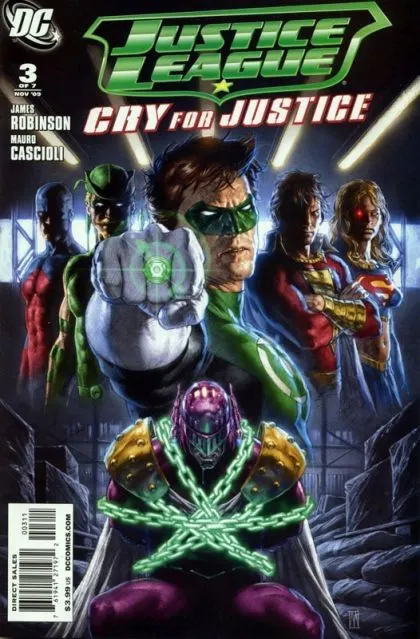Justice League: Cry For Justice #3 Mauro Cascioli Regular comic book cover, 2009