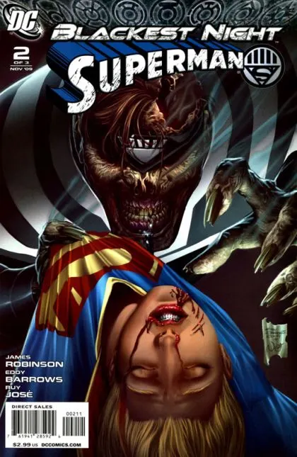 Blackest Night: Superman #2 Eddy Barrows Regular comic book cover, 2009