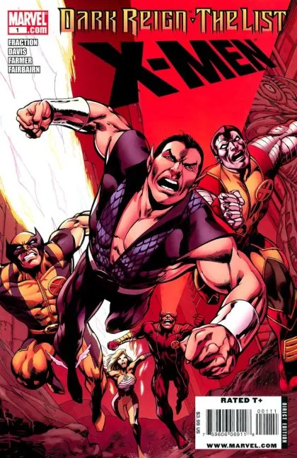 Dark Reign: The List - X-Men #1 Alan Davis Regular comic book cover, 2009