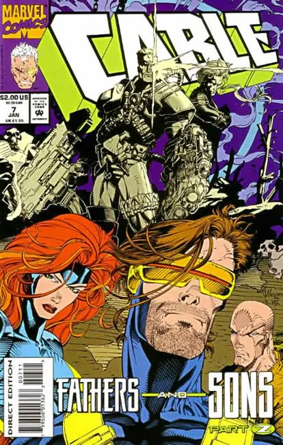 Cable, Vol. 1 #7 Direct Edition comic book cover, 1994