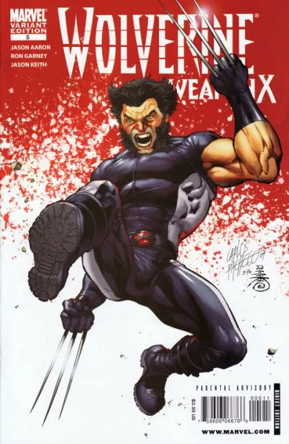 Wolverine: Weapon X #5 Carlos Pacheco Variant comic book cover, 2009