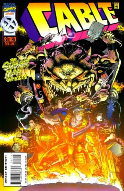 Cable, Vol. 1 #27 Direct Edition comic book cover, 1996