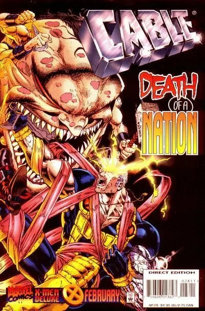 Cable, Vol. 1 #28 Direct Edition comic book cover, 1996