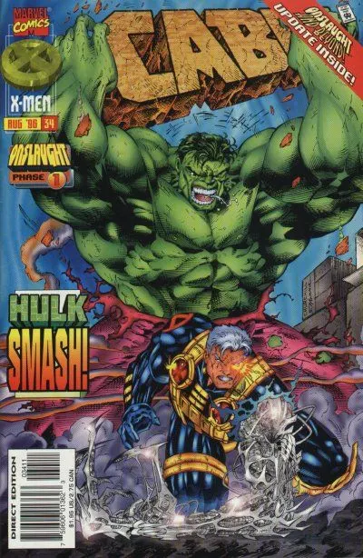 Cable, Vol. 1 #34 Direct Edition comic book cover, 1996