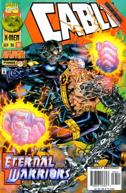 Cable, Vol. 1 #35 Direct Edition comic book cover, 1996