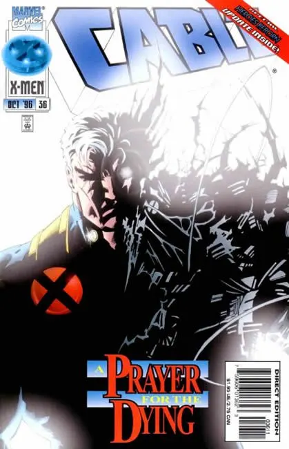 Cable, Vol. 1 #36 Direct Edition comic book cover, 1996