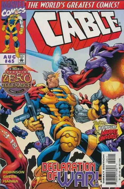 Cable, Vol. 1 #45 Direct Edition comic book cover, 1997