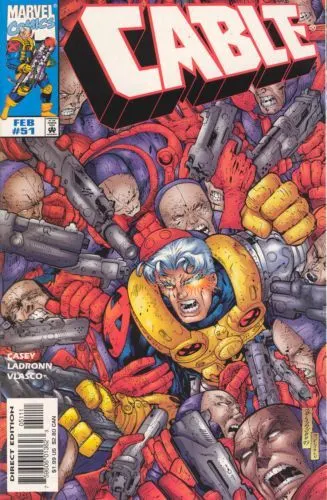 Cable, Vol. 1 #51 Direct Edition comic book cover, 1998