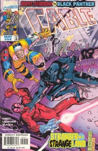 Cable, Vol. 1 #54 Direct Edition comic book cover, 1998