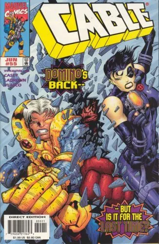 Cable, Vol. 1 #55 Direct Edition comic book cover, 1998