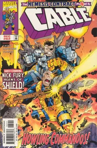 Cable, Vol. 1 #62 Direct Edition comic book cover, 1998