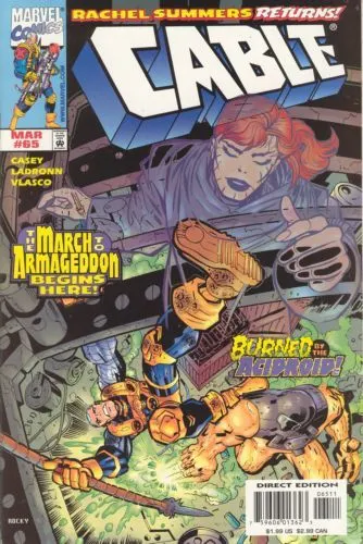 Cable, Vol. 1 #65 Direct Edition comic book cover, 1999