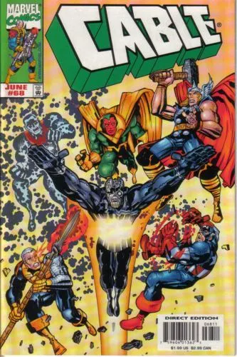 Cable, Vol. 1 #68 Direct Edition comic book cover, 1999