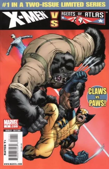 X-Men vs. Agents of Atlas #1 Ed McGuinness Regular Cover comic book cover, 2009