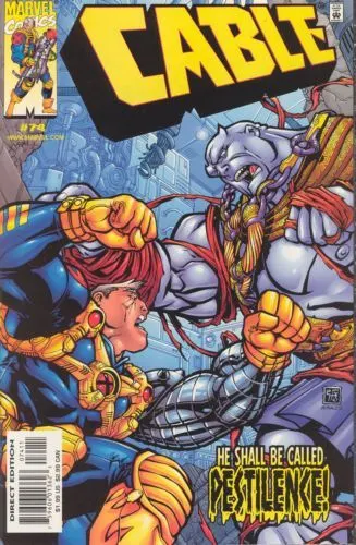 Cable, Vol. 1 #74 Direct Edition comic book cover, 1999