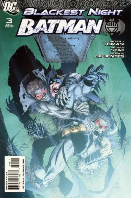 Blackest Night: Batman #3 Andy Kubert Regular comic book cover, 2009