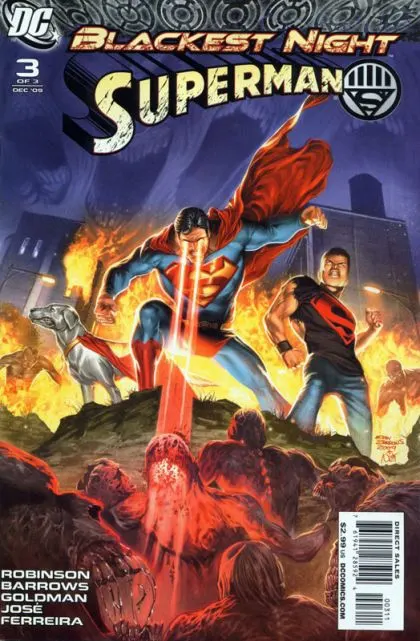 Blackest Night: Superman #3 Eddy Barrows Regular comic book cover, 2009