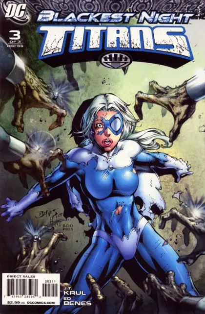 Blackest Night: Titans #3 Ed Benes Regular comic book cover, 2009