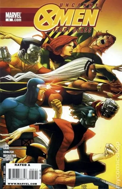 Uncanny X-Men: First Class #5 comic book cover, 2010
