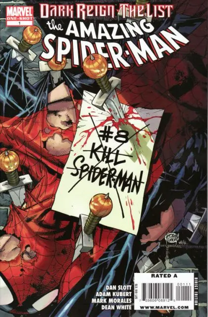 Dark Reign: The List - Amazing Spider-Man #1 Adam Kubert Regular comic book cover, 2010