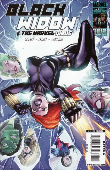 Black Widow & the Marvel Girls #1 comic book cover, 2010